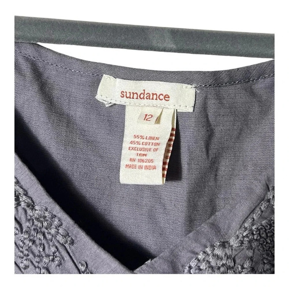 2015. ANTHROPOLOGIE SUNDANCE MISTY ISLIES LINEN FLORAL MIDI DRESS SIZE‎ 12 LACE - Picture 5 of 8